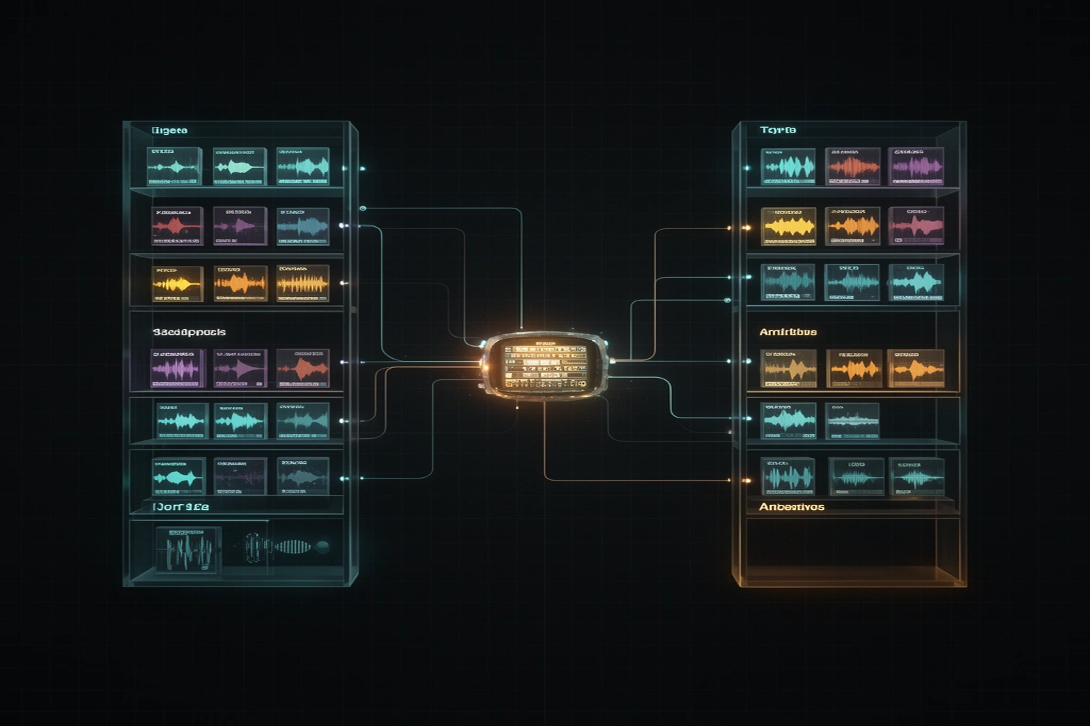 SongChop workflow showing stems, loops, one-shots, and organized outputs
